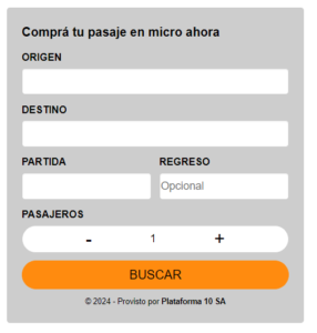 Buscador de pasajes